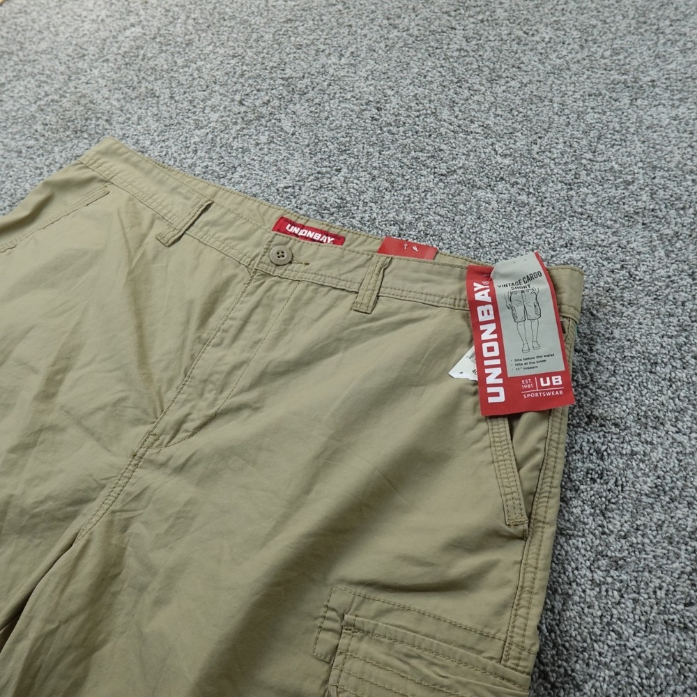 NEW Unionbay Shorts Mens 40 Beige Brown Utility Cargo Military‎ Army Skate Y2K